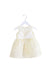 A White Sleeveless Dresses from Hucklebones in size 12-18M for girl. (Front View)