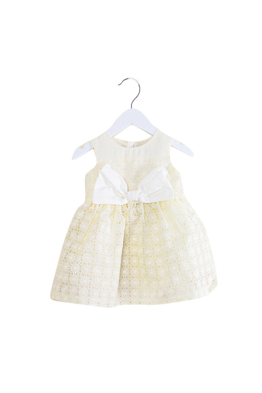 A White Sleeveless Dresses from Hucklebones in size 12-18M for girl. (Front View)