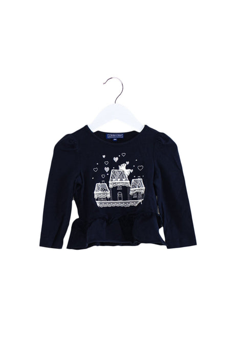 A Navy Long Sleeve Tops from Nicholas & Bears in size 12-18M for girl. (Front View)