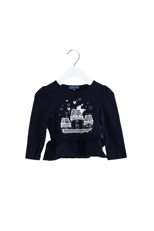 A Navy Long Sleeve Tops from Nicholas & Bears in size 12-18M for girl. (Front View)