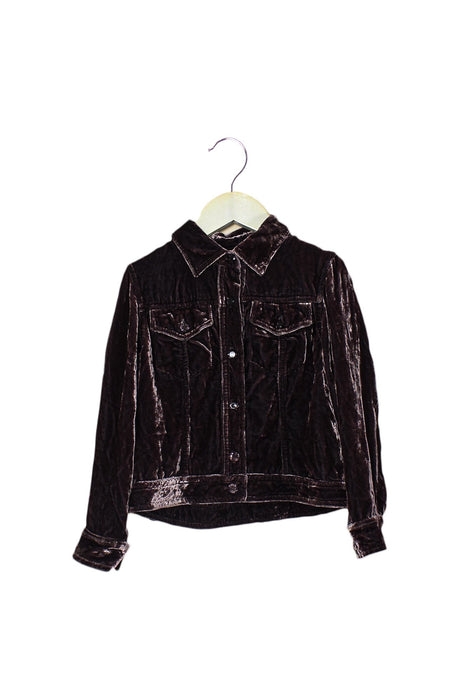 A Burgundy Long Sleeve Tops from Jigsaw in size 6T for girl. (Front View)