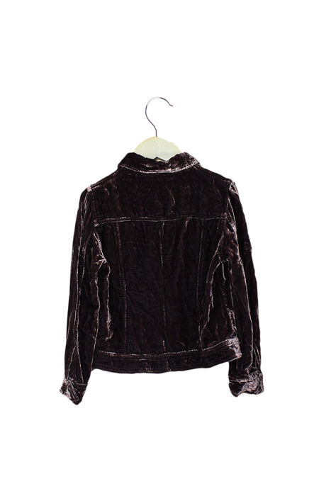 A Burgundy Long Sleeve Tops from Jigsaw in size 6T for girl. (Back View)