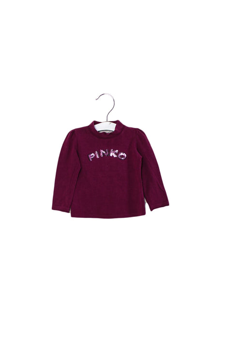 A Purple Long Sleeve Tops from Pinko in size 12-18M for girl. (Front View)