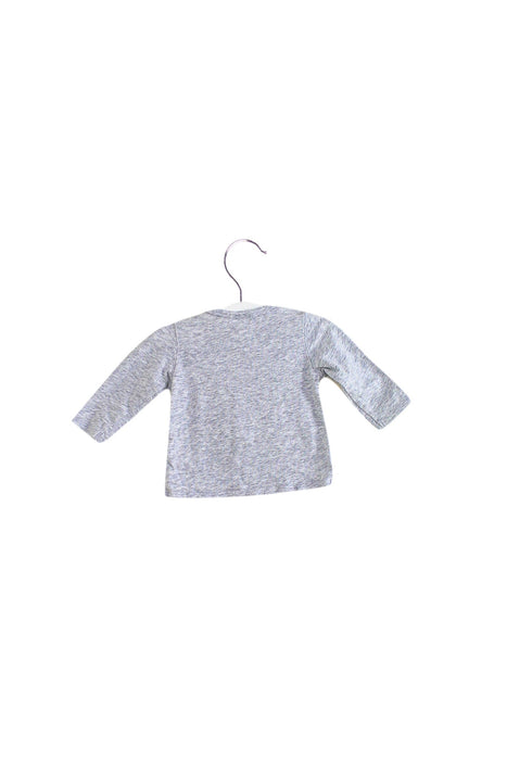 A Grey Long Sleeve Tops from Seed in size 3-6M for boy. (Back View)