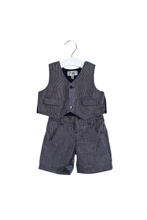 A Blue Shorts Sets from Bébé by Minihaha in size 6-12M for boy. (Front View)