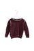 A Burgundy Knit Sweaters from Bonpoint in size 3T for girl. (Front View)
