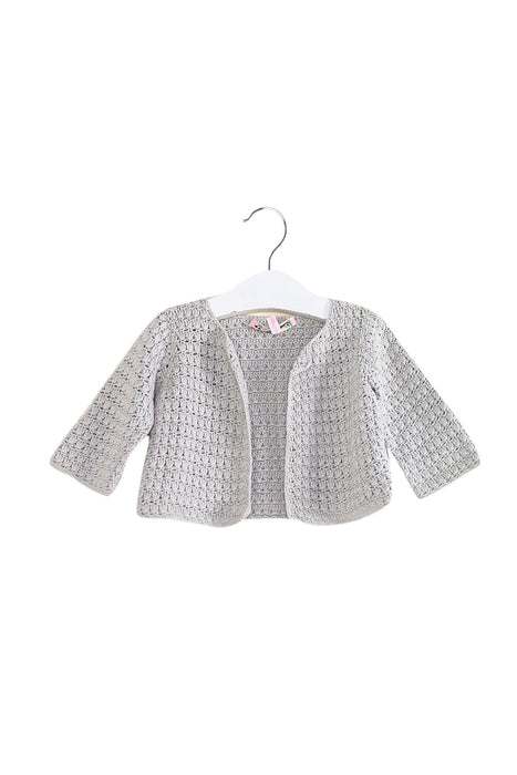 A Grey Cardigans from Bonpoint in size 3-6M for girl. (Front View)