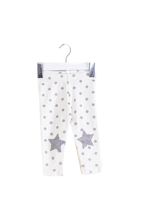 A White Leggings from Seed in size 3-6M for girl. (Front View)