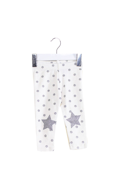 A White Leggings from Seed in size 3-6M for girl. (Front View)