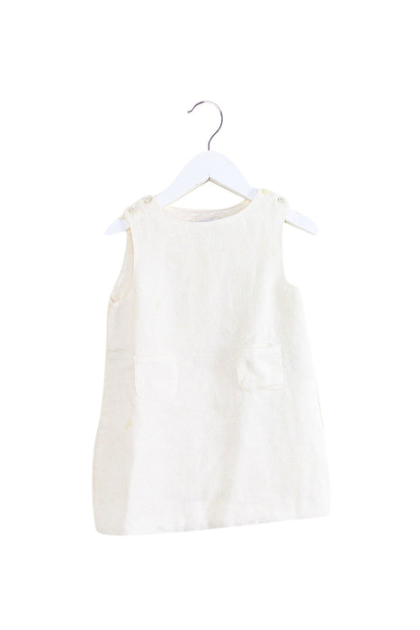 A Ivory Sleeveless Dresses from Simonetta in size 12-18M for girl. (Front View)