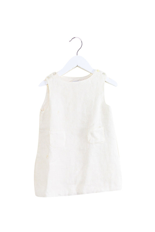 A Ivory Sleeveless Dresses from Simonetta in size 12-18M for girl. (Front View)