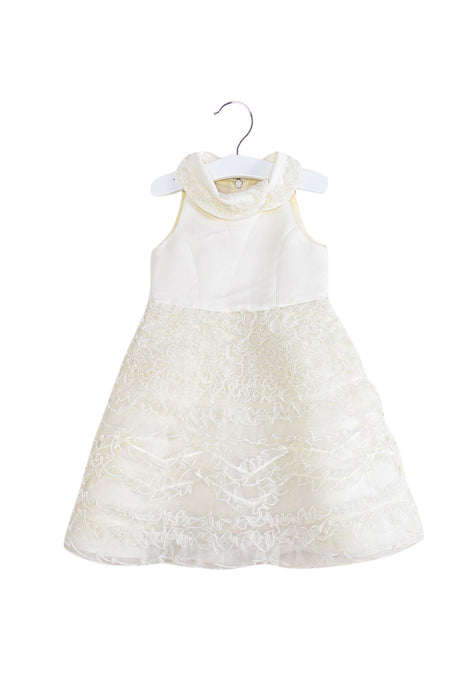 A Ivory Sleeveless Dresses from Nicholas & Bears in size 12-18M for girl. (Front View)