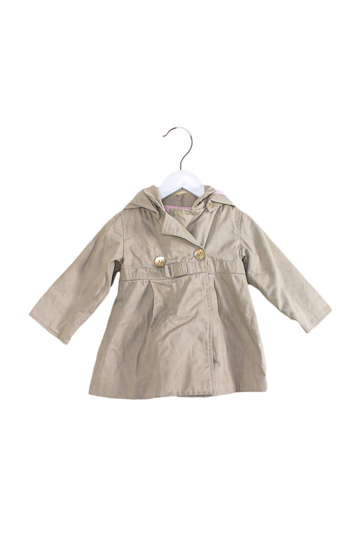 A Taupe Coats from Jacadi in size 6-12M for girl. (Front View)