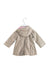 A Taupe Coats from Jacadi in size 6-12M for girl. (Back View)
