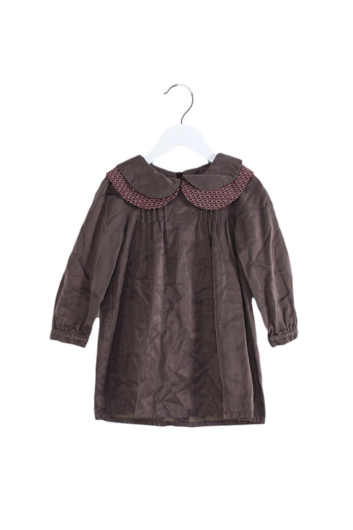 A Brown Long Sleeve Dresses from Ángeles Clothing in size 2T for girl. (Front View)