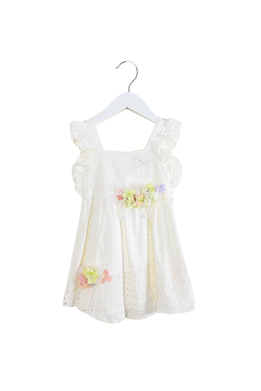 A White Sleeveless Dresses from Nicholas & Bears in size 6-12M for girl. (Front View)