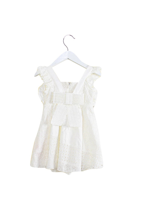 A White Sleeveless Dresses from Nicholas & Bears in size 6-12M for girl. (Back View)