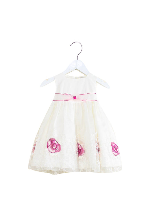 A White Sleeveless Dresses from Chickeeduck in size 6-12M for girl. (Front View)