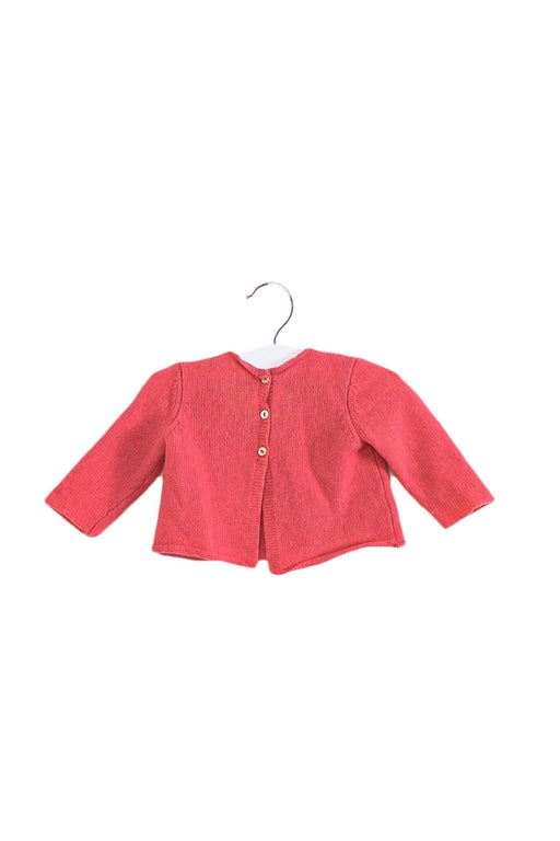 A Red Cardigans from Bonpoint in size 3-6M for girl. (Front View)