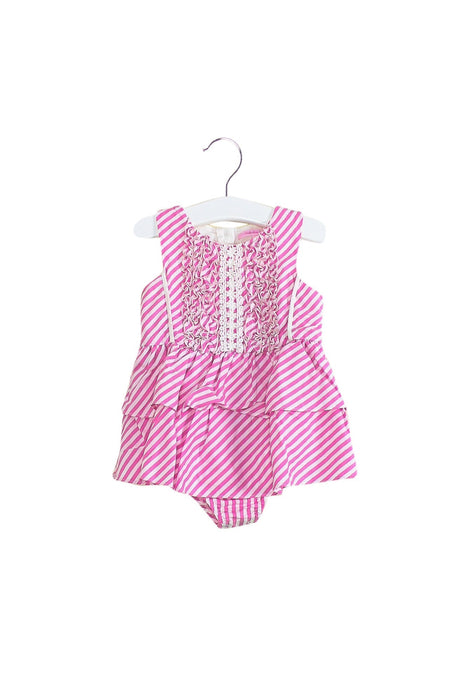 A Pink Sleeveless Bodysuits from Nicholas & Bears in size 12-18M for girl. (Front View)