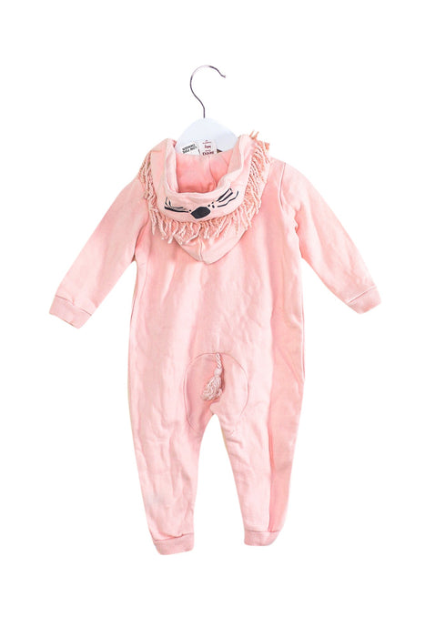 A Pink Long Sleeve Jumpsuits from Seed in size 3-6M for girl. (Back View)