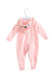 A Pink Long Sleeve Jumpsuits from Seed in size 3-6M for girl. (Back View)