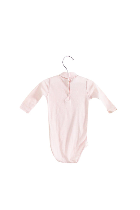 A Pink Long Sleeve Bodysuits from Bonpoint in size 6-12M for girl. (Back View)