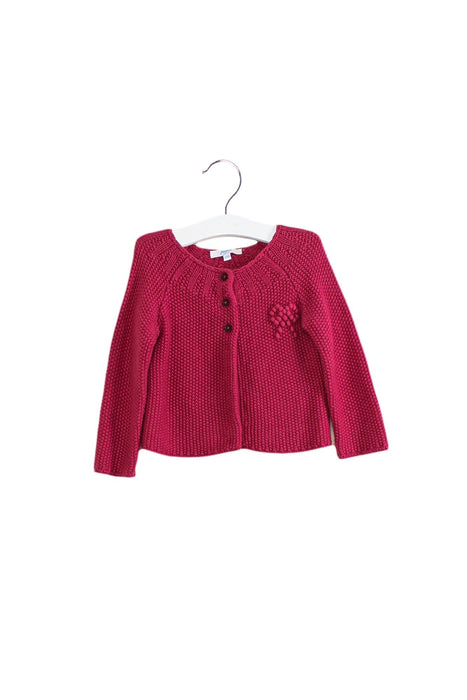 A Pink Cardigans from Jacadi in size 6-12M for girl. (Front View)
