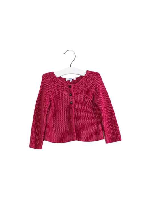 A Pink Cardigans from Jacadi in size 6-12M for girl. (Front View)