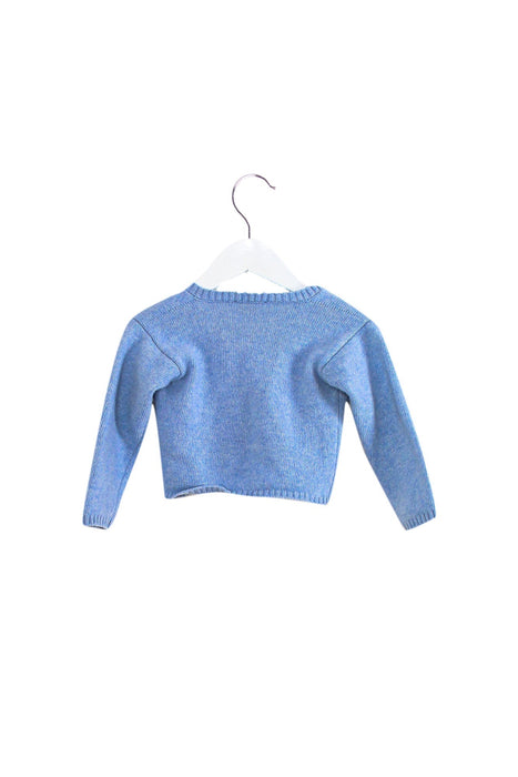 A Blue Cardigans from Gusella in size 12-18M for girl. (Back View)