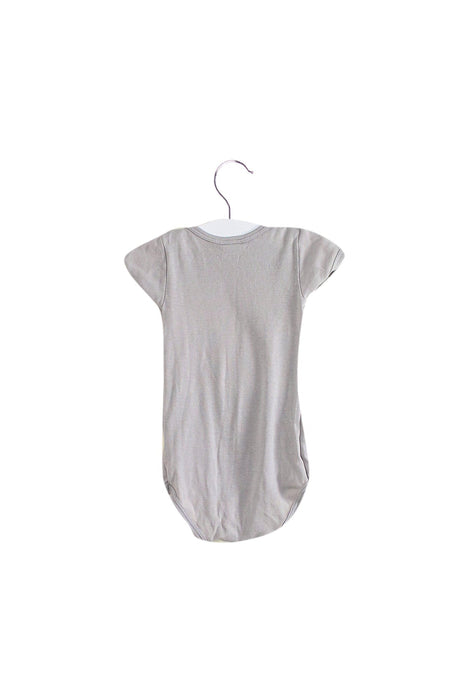 A Grey Short Sleeve Bodysuits from Petit Bateau in size 3-6M for neutral. (Back View)