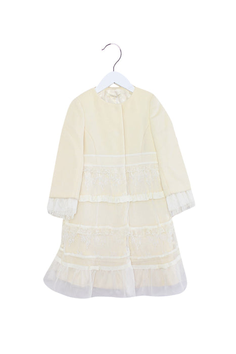 A Ivory Coats from Nicholas & Bears in size 3T for girl. (Front View)