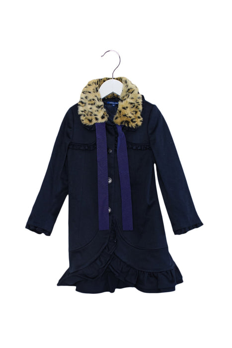 A Navy Coats from Nicholas & Bears in size 4T for girl. (Front View)