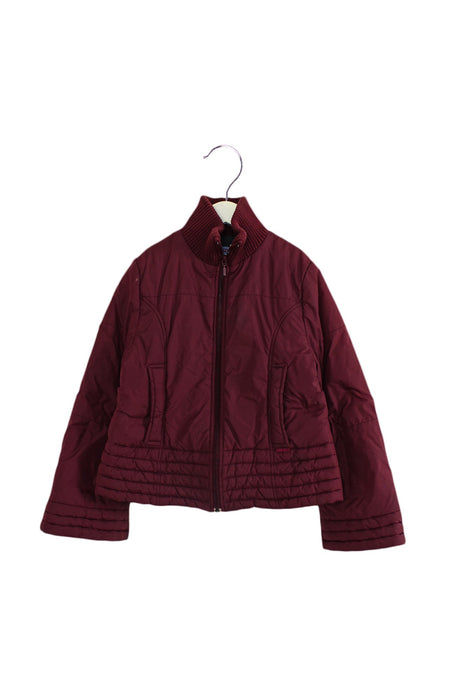 A Burgundy Puffer/Quilted Jackets from Kenzo in size 10Y for boy. (Front View)