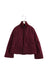A Burgundy Puffer/Quilted Jackets from Kenzo in size 10Y for boy. (Front View)