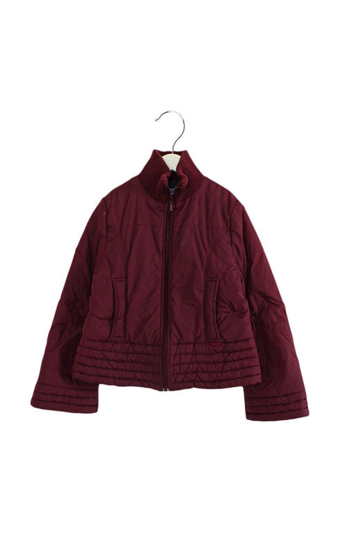 A Burgundy Puffer/Quilted Jackets from Kenzo in size 10Y for boy. (Front View)