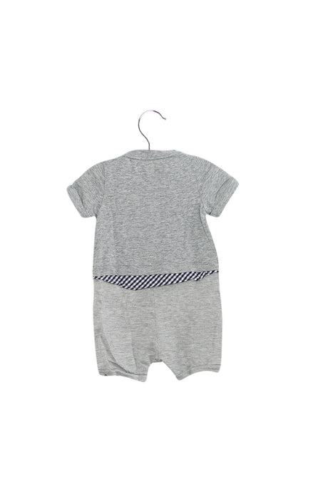 A Grey Short Sleeve Rompers from Nicholas & Bears in size 0-3M for boy. (Back View)