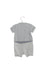 A Grey Short Sleeve Rompers from Nicholas & Bears in size 0-3M for boy. (Back View)