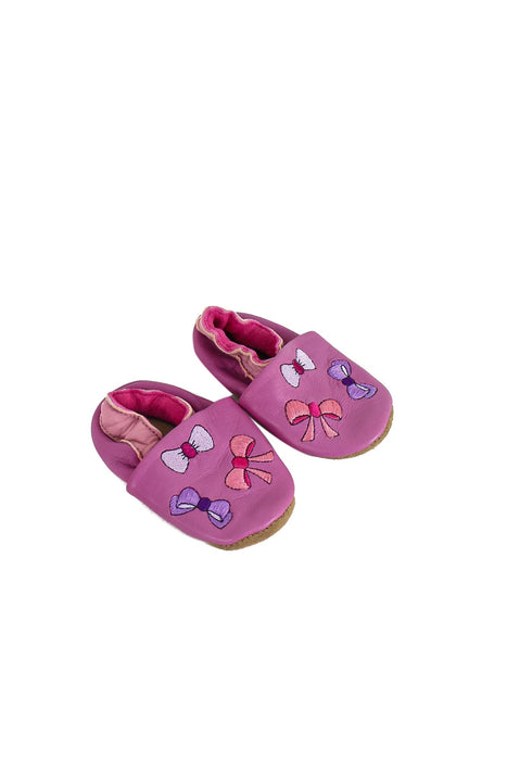 A Purple Boots & Booties from Bellamy in size 0-3M for girl. (Back View)