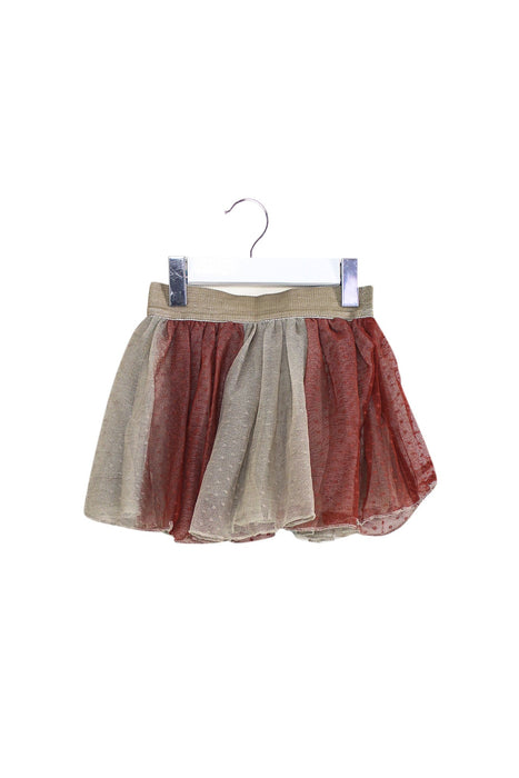 A Brown Tulle Skirts from Mini A Ture in size 2T for girl. (Front View)