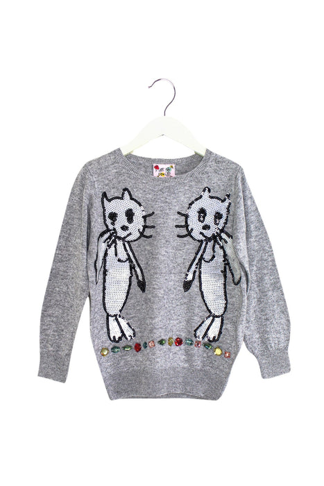 A Grey Knit Sweaters from Lovie by Mary J in size 12-18M for girl. (Front View)
