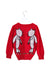 A Red Knit Sweaters from Lovie by Mary J in size 12-18M for girl. (Back View)