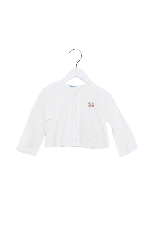 A White Cardigans from Familiar in size 12-18M for girl. (Front View)