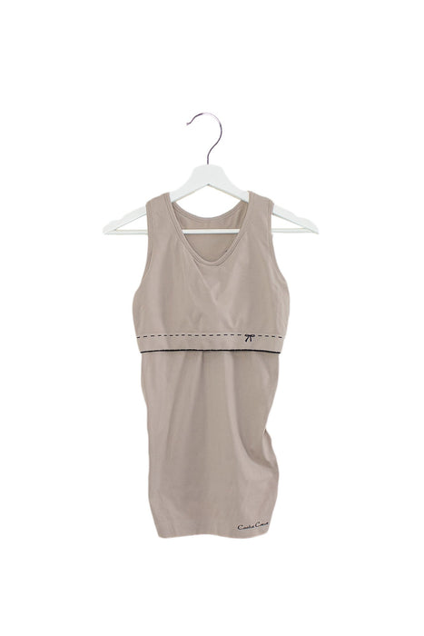A Taupe Sleeveless Tops from Cache Coeur in size L for maternity. (Front View)