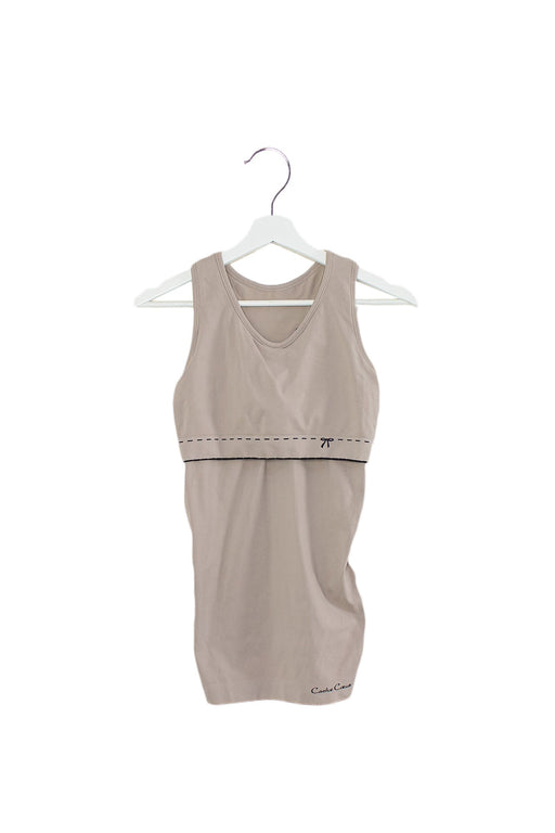 A Taupe Sleeveless Tops from Cache Coeur in size L for maternity. (Front View)