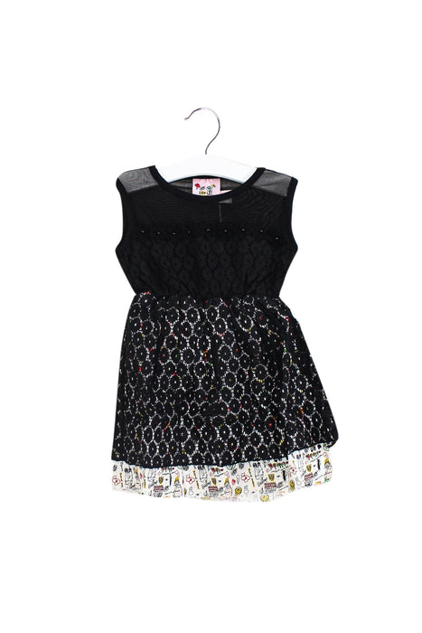 A Black Sleeveless Dresses from Lovie by Mary J in size 12-18M for girl. (Front View)