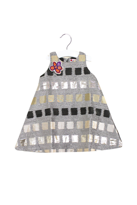 A Grey Sleeveless Dresses from Lovie by Mary J in size 12-18M for girl. (Front View)