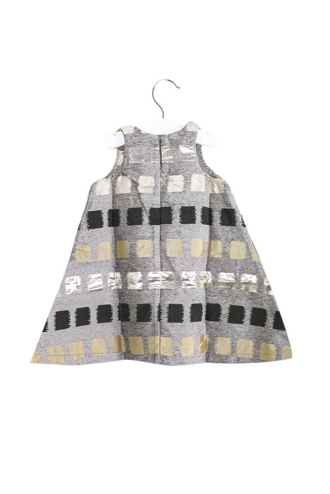 A Grey Sleeveless Dresses from Lovie by Mary J in size 12-18M for girl. (Back View)