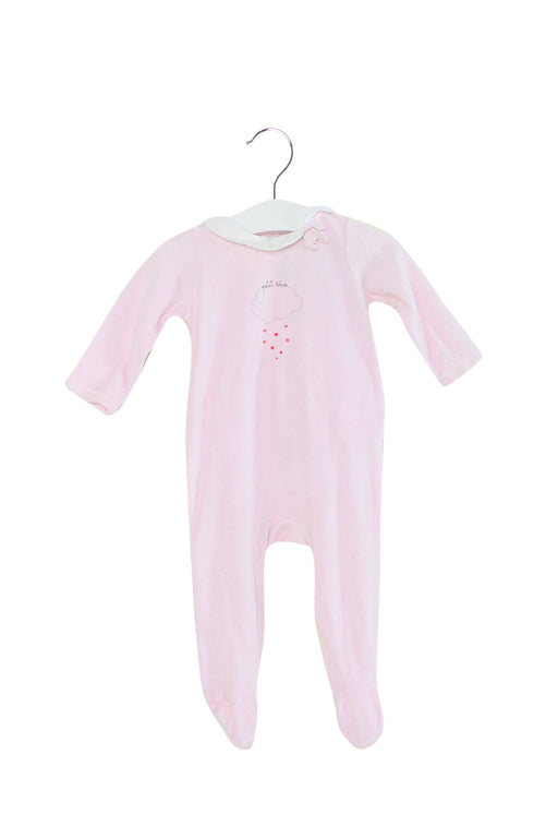 A Pink Long Sleeve Jumpsuits from Jacadi in size 3-6M for girl. (Front View)