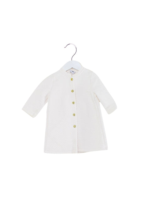 A White Lightweight Jackets from Petit Bateau in size 6-12M for girl. (Front View)